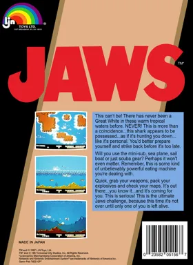 Jaws (USA) box cover back